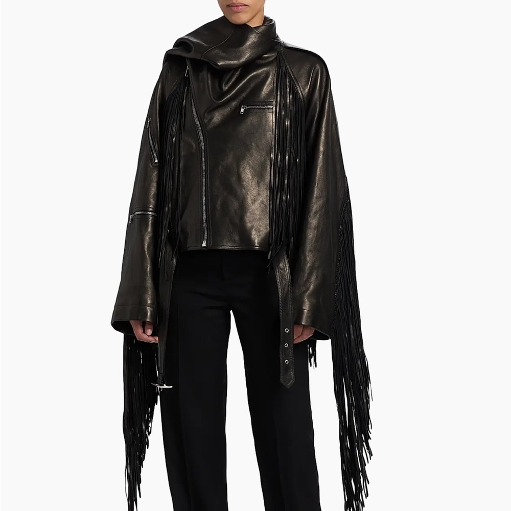 NWT Rick Owen’s Concordians Cropped Scarf Flight Jacket